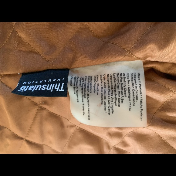 Brown Genuine Leather Danier Jacket - Picture 5 of 5